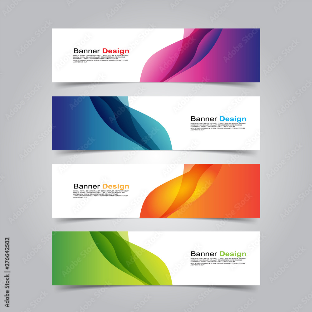 Fototapeta premium Vector Abstract banner web template