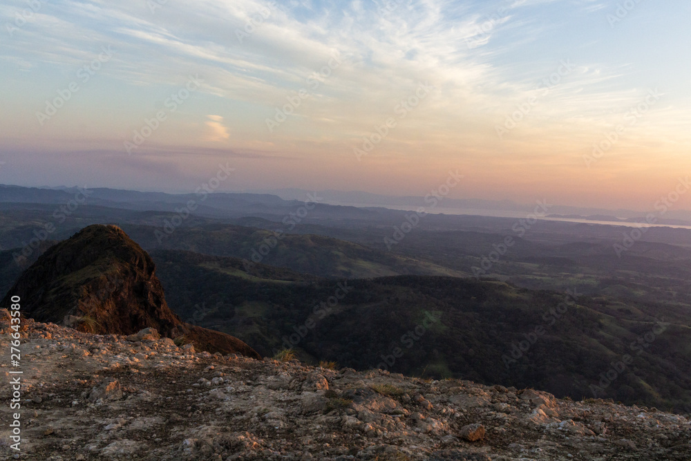 Sunset from Cerro Pelado, Guanacaste, Costa Rica.	