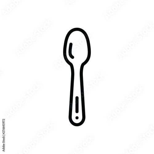 Black line icon for tablespoon