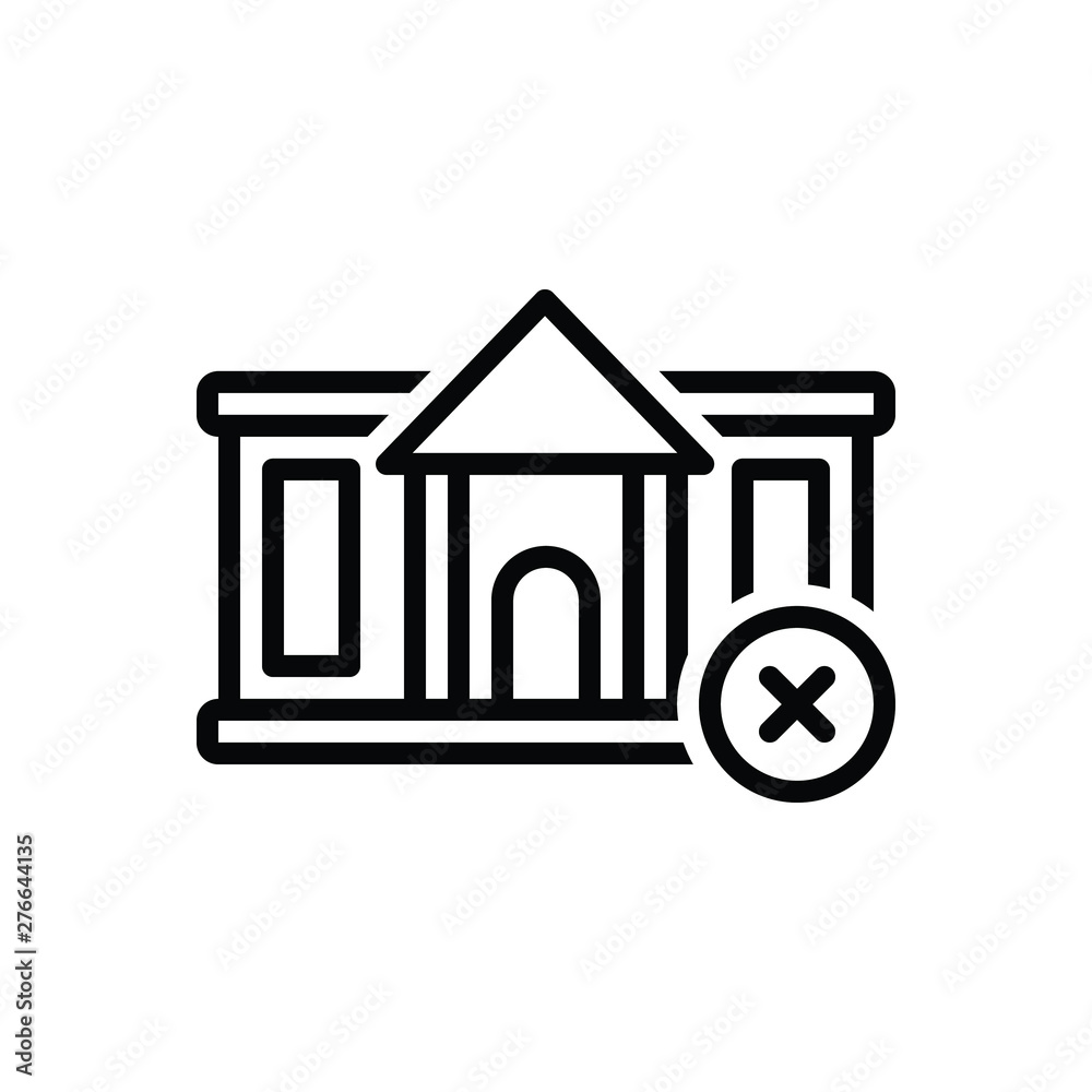 Black line icon for abandon Black line icon for abandon