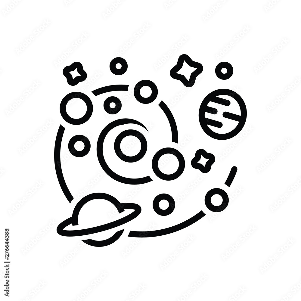 Black line icon for galaxy Black line icon for galaxy