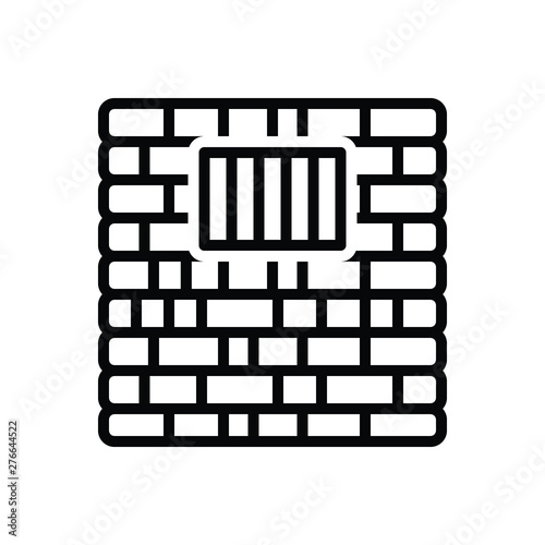 Black line icon for jail 