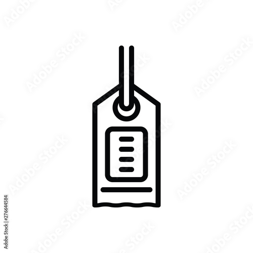 Black line icon for label 