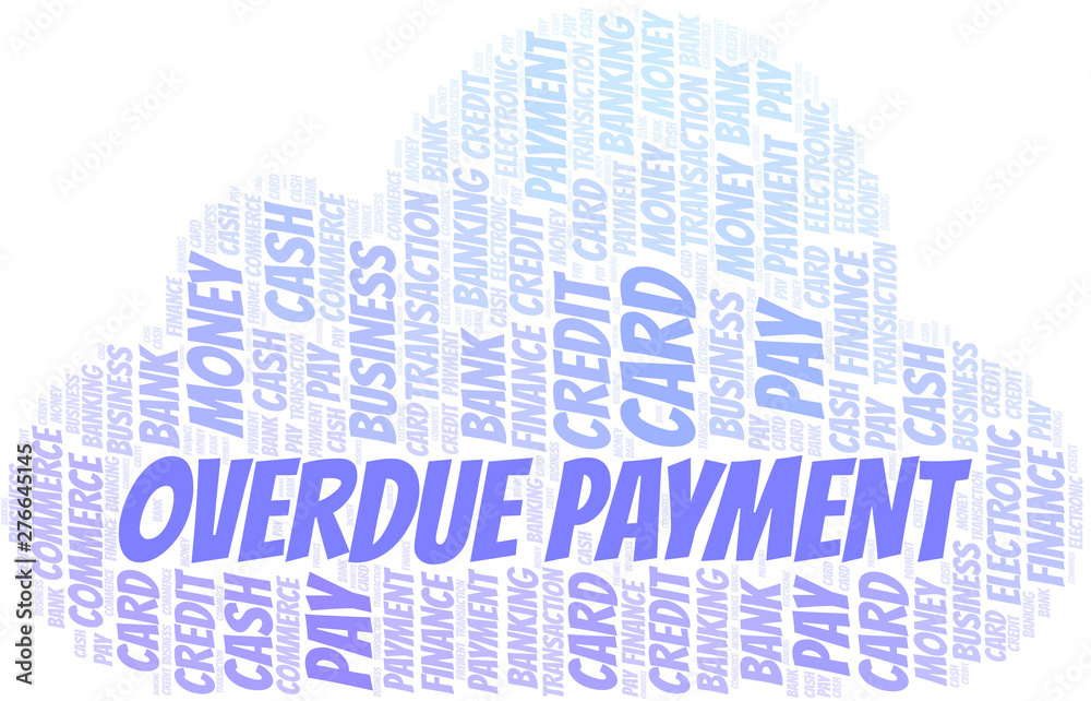 Obraz premium Overdue Payment word cloud. Vector made with text only.