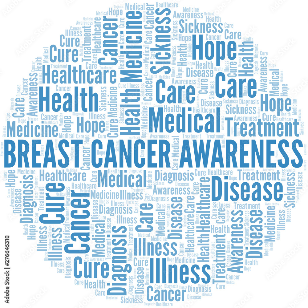 Breast Cancer Awareness word cloud. Vector made with text only. Breast Cancer Awareness word cloud. Vector made with text only.