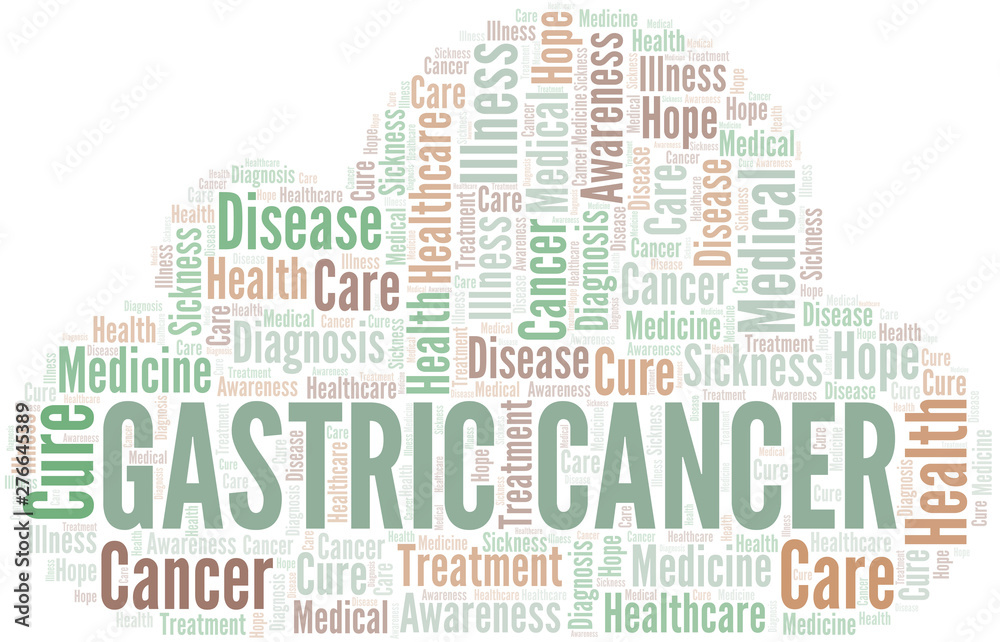 Obraz premium Gastric Cancer word cloud. Vector made with text only.