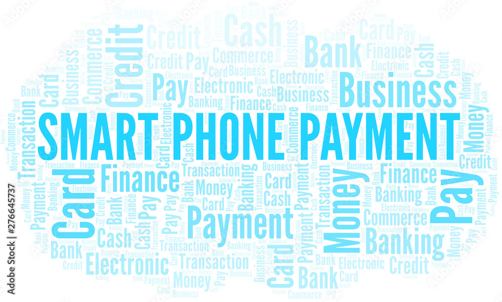 Obraz premium Smart Phone Payment word cloud. Vector made with text only.