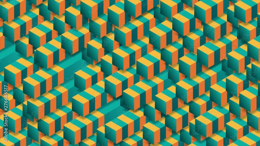 Bright 3d geometric tech shapes abstract motion design. Seamless loop. Video animation Ultra HD 4K 3840x2160