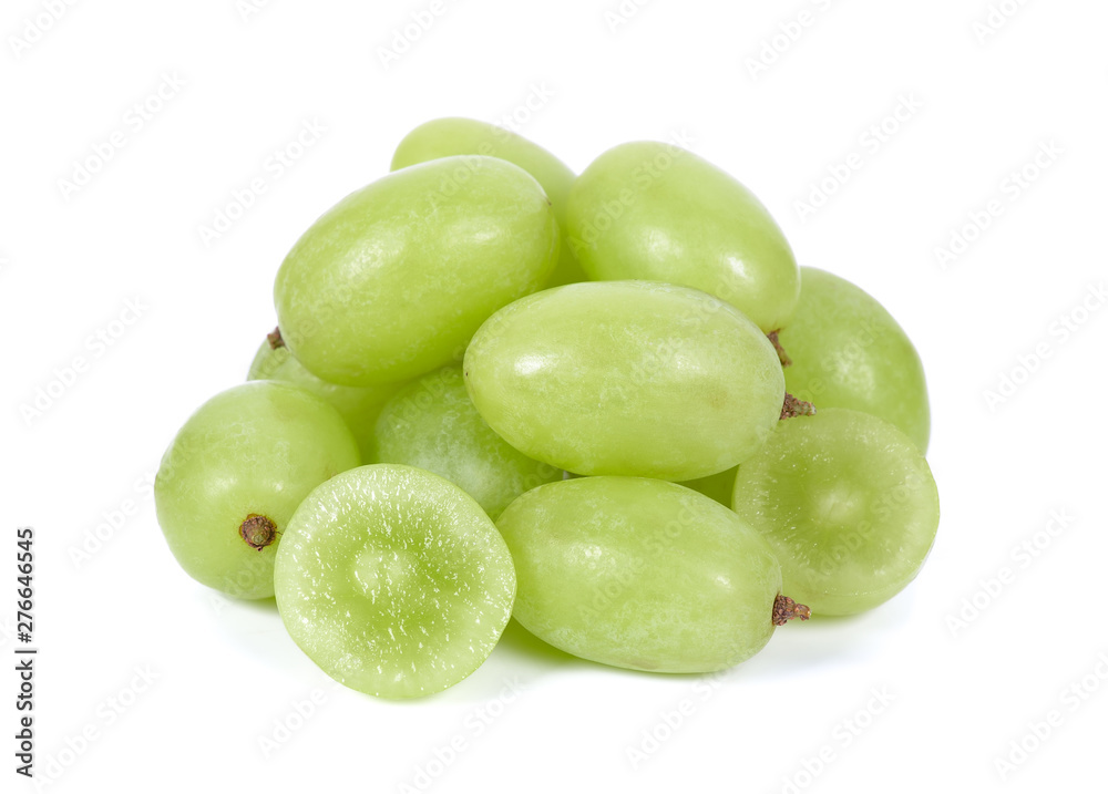 Grapes green on white Background Grapes green on white Background