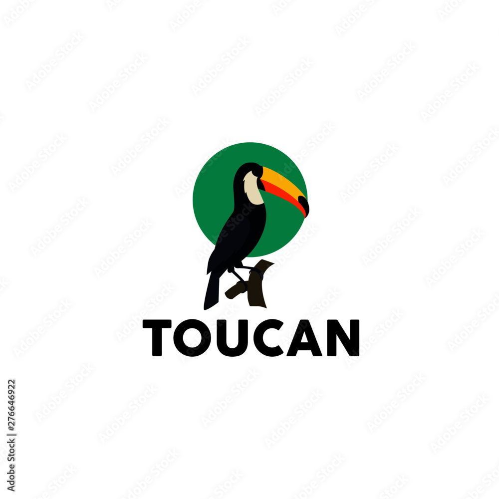 Naklejka premium Toucan Logo Design Stock Images 