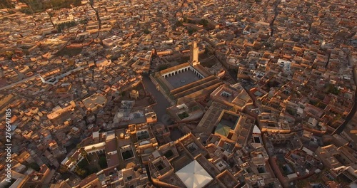AERIAL: Mosque and medina in Marrakech photo