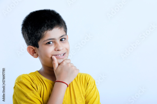 young indian cut boy portrait