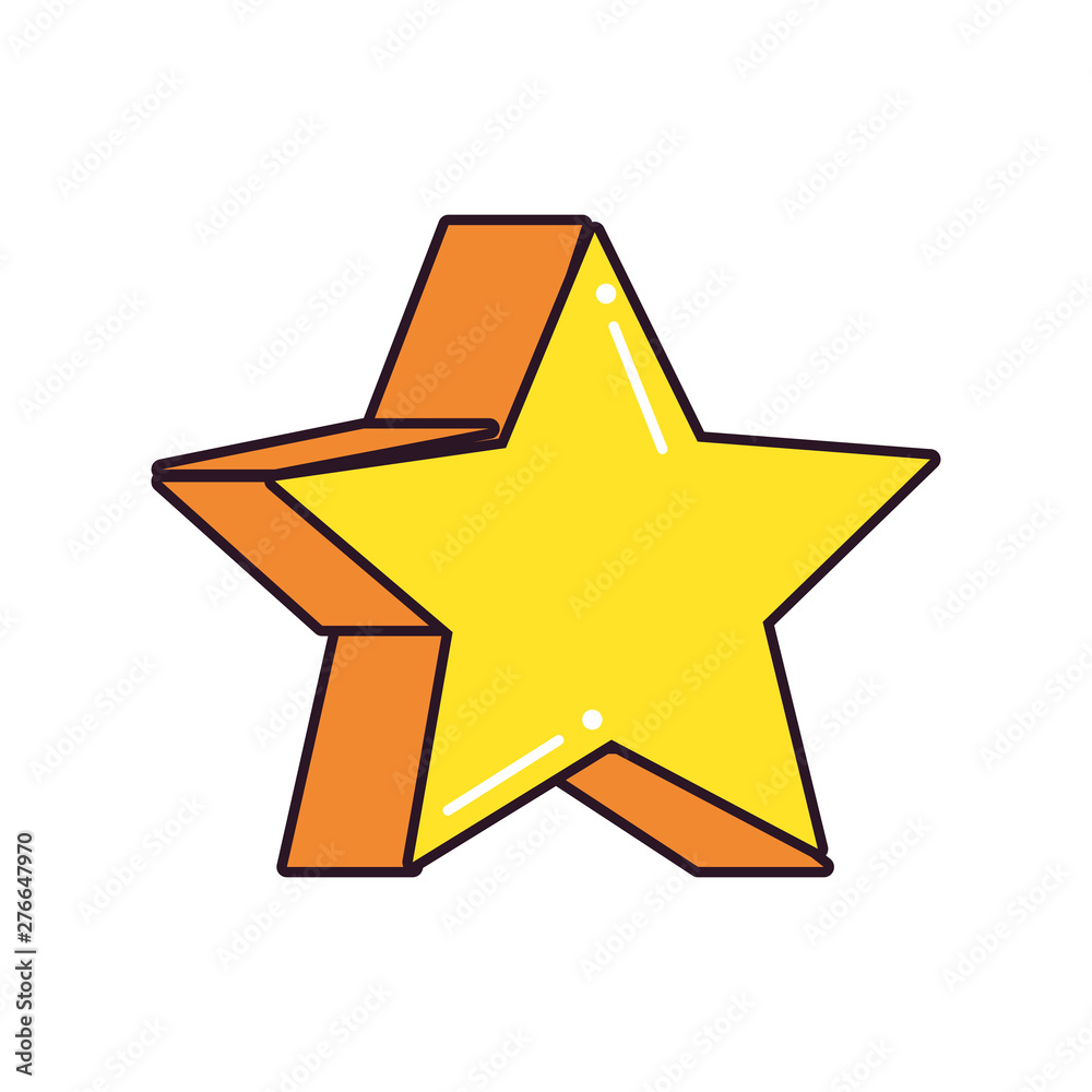 Obraz premium star comic pop art on white background