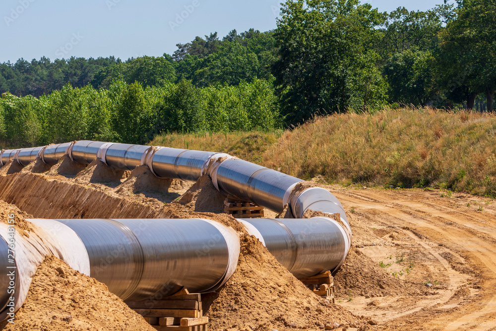 Pipelinerohre zusammen geschweißt für eine Gasleitung Pipelinerohre zusammen geschweißt für eine Gasleitung