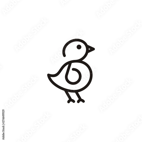 abstract duck shape using professional lines