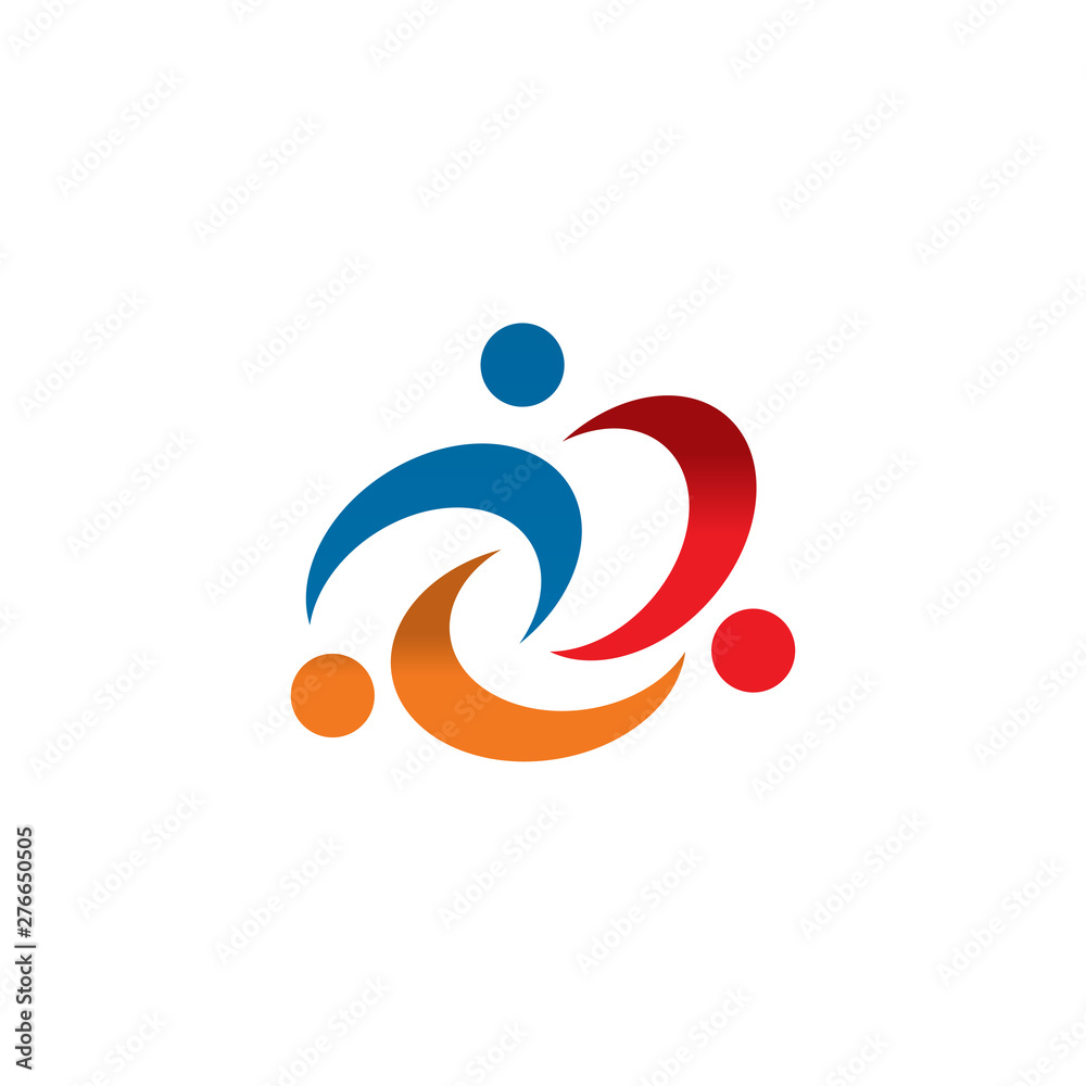 Fototapeta premium Network icon logo design vector template