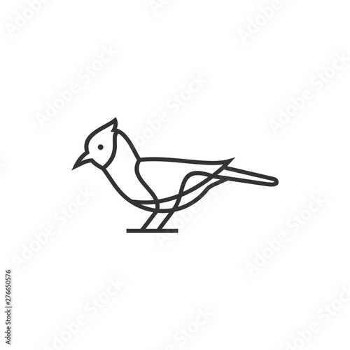 abstract bird shapes using professional lines