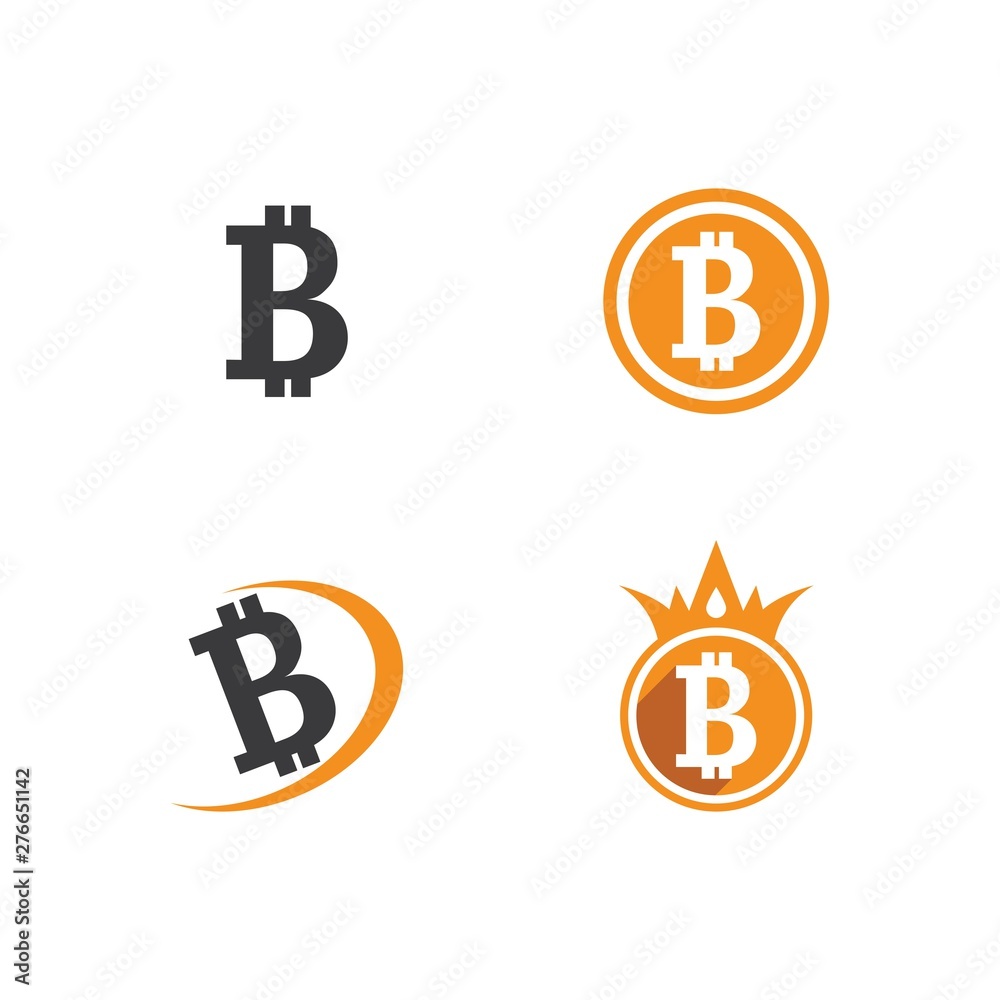 Bit coin icon template Bit coin icon template
