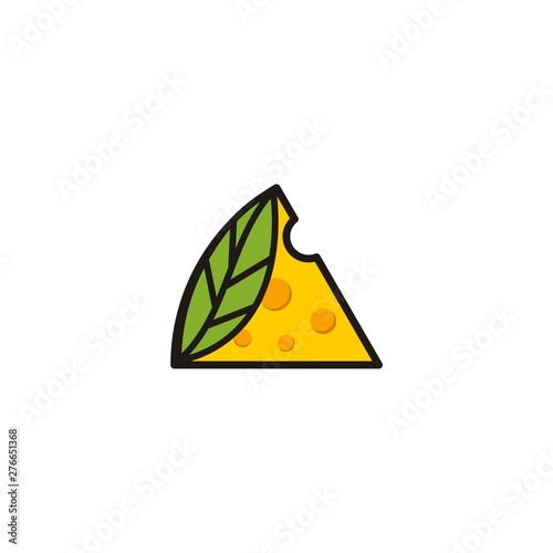 the incorporation of the cheese logo and leaf logo that I combined into one