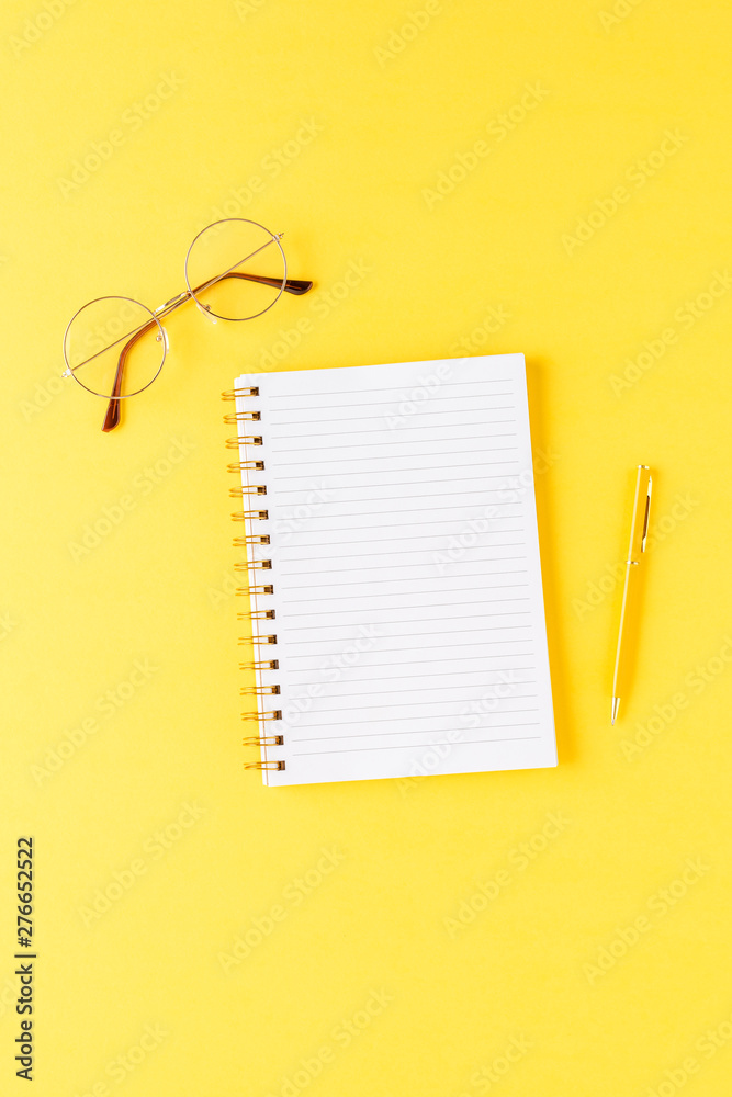 Notebook with copyspace. Women's fashion concept Notebook with copyspace. Women's fashion concept
