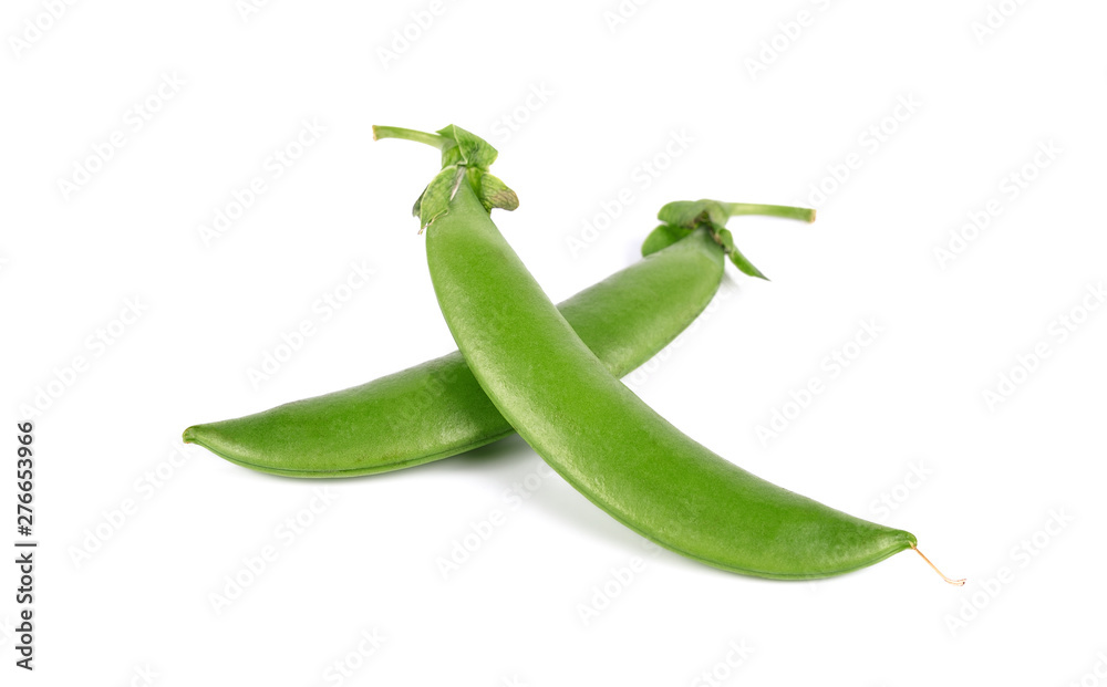 Sweet fresh green peas isolated on white background Sweet fresh green peas isolated on white background