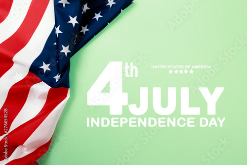 Happy Fourth of July USA Flag - Image .