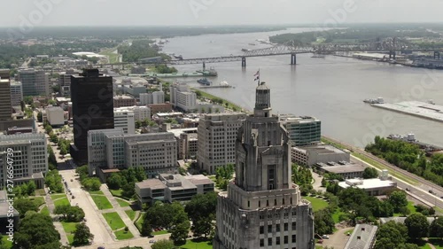 Aerial of Downtown Baton Rouge, Louisiana