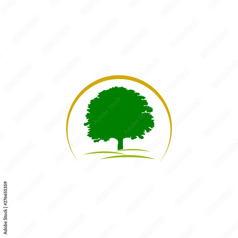 Tree logo, circle concept