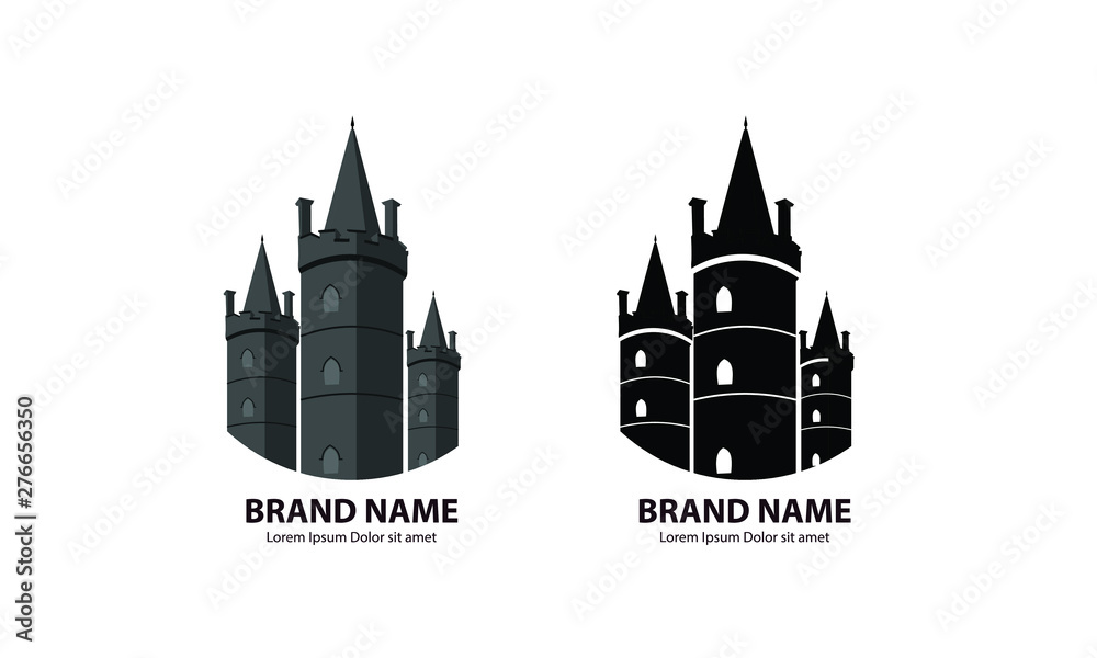 fortress logo template  with 2 version