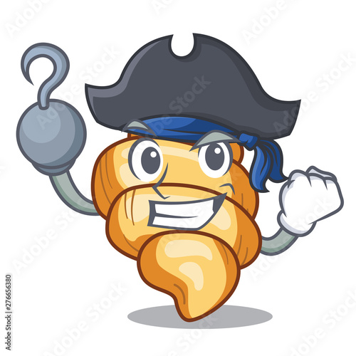 Pirate gnocchi pasta isolated in the character