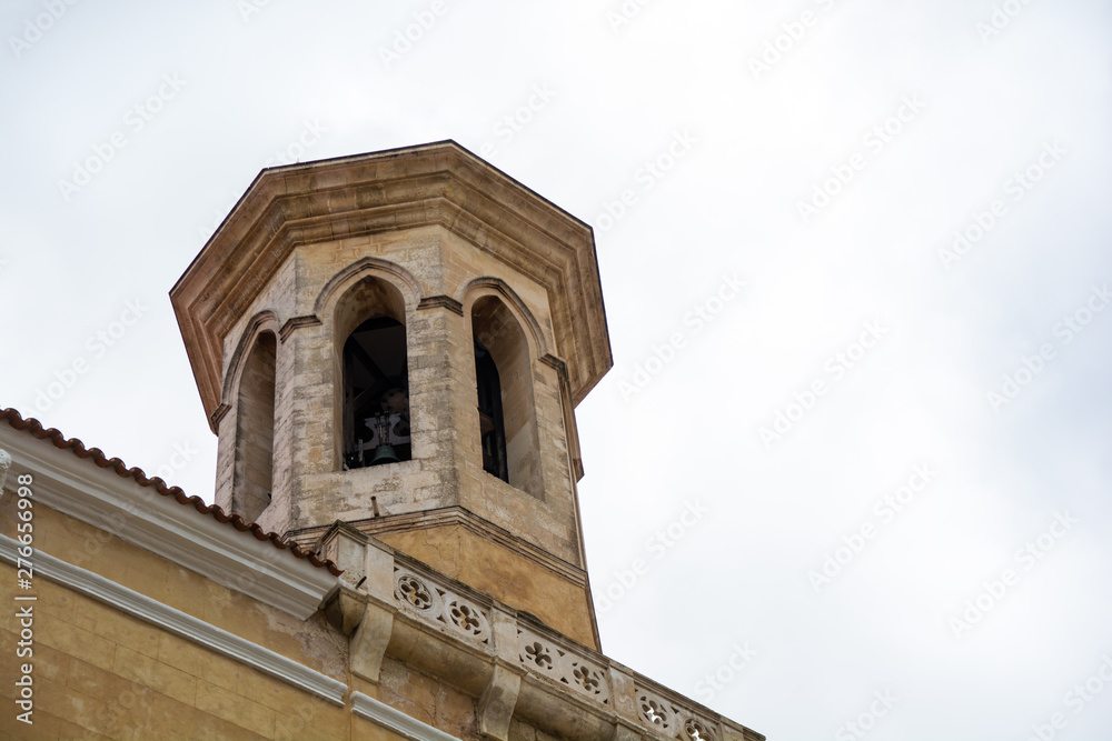 Bell tower of a church.