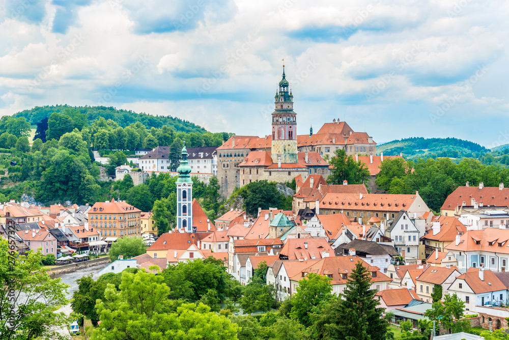 View at the Cesky Krumlov Town in Czech Republic