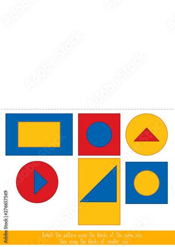 Matching game with Dienes blocks