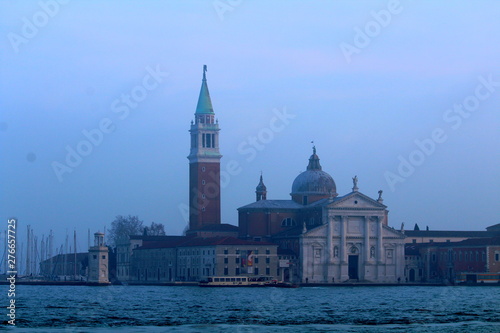 Venezia, Italia, December 28, 2018 view of the Church of the Most Holy Redeemer