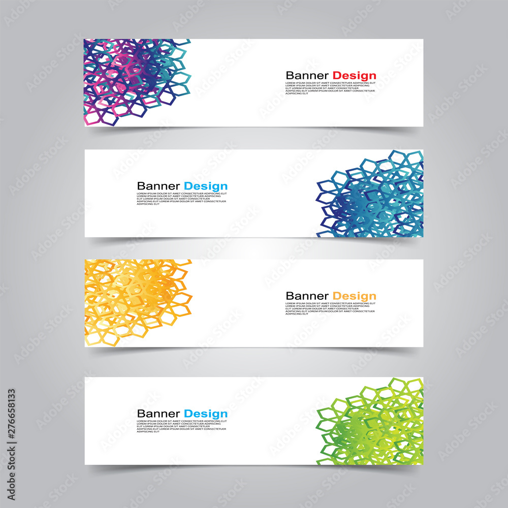 Fototapeta premium Vector Abstract banner web template