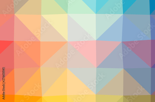 Illustration of abstract Orange  Pink  Red  Yellow horizontal low poly background. Beautiful polygon design pattern.