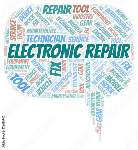 Electronic Repair word cloud.