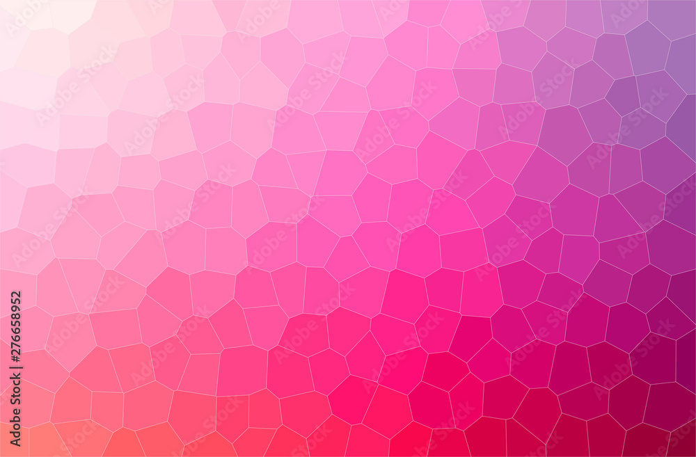 Abstract illustration of pink Middle size Hexagon background