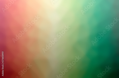 Abstract illustration of green, pink, red through the tiny glass background