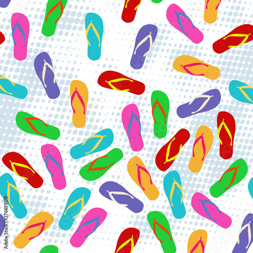 Flip-flops pattern design on white background