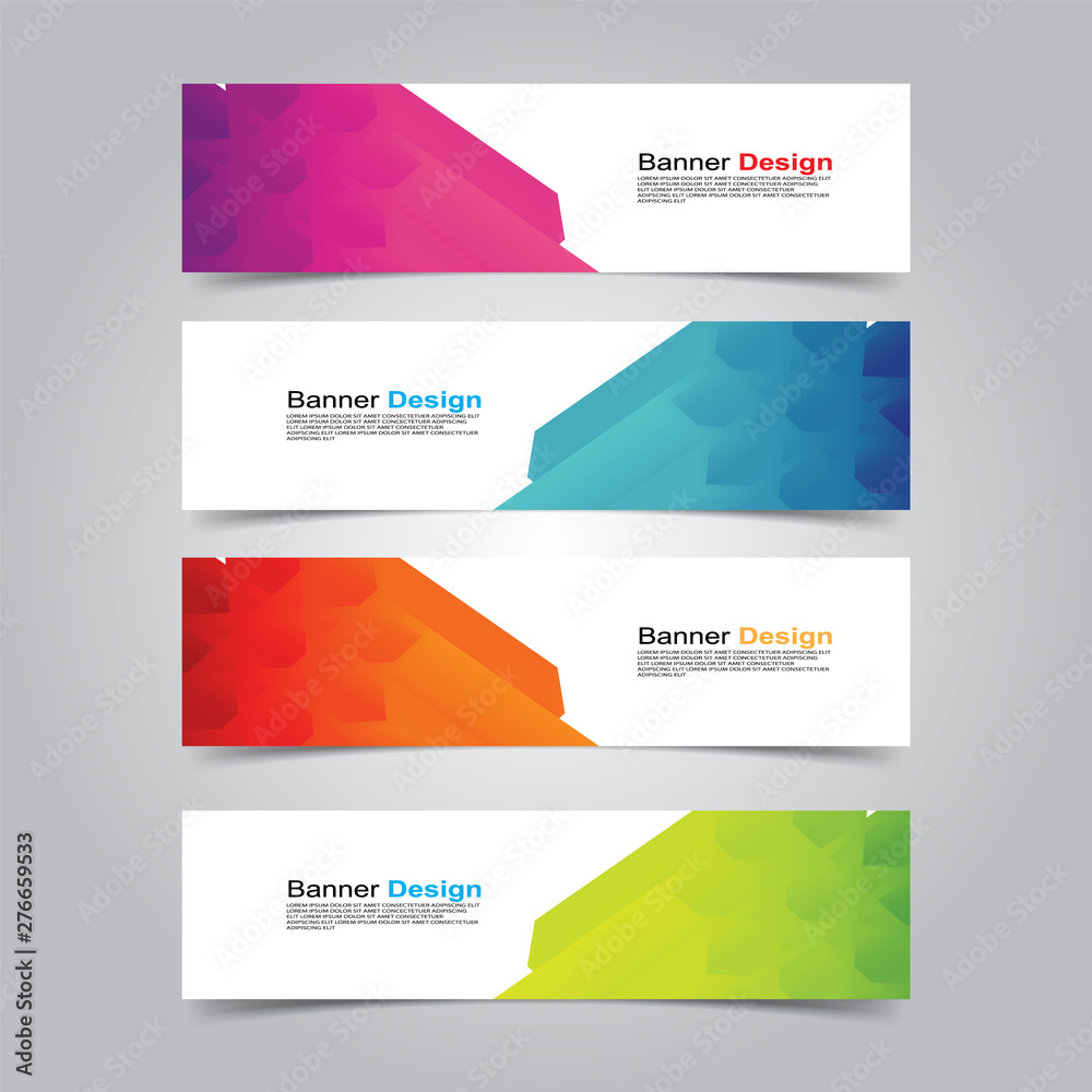 Fototapeta premium Vector Abstract banner web template