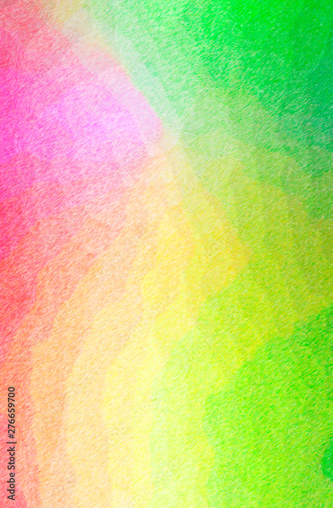 Abstract illustration of green, pink, red, yellow Color Pencil High Coverage background