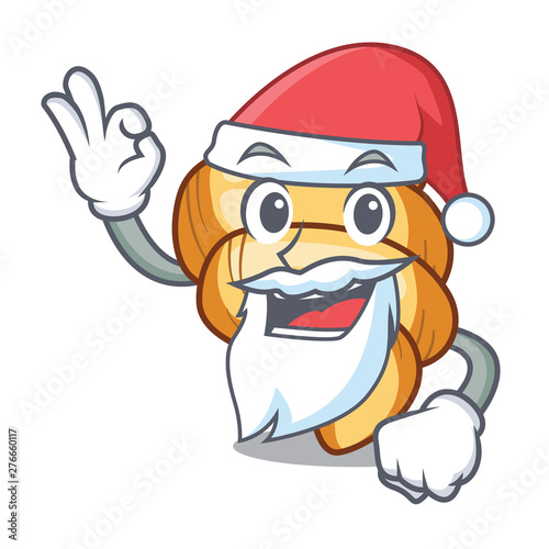 Santa pasta gnocchi on the a cartoon