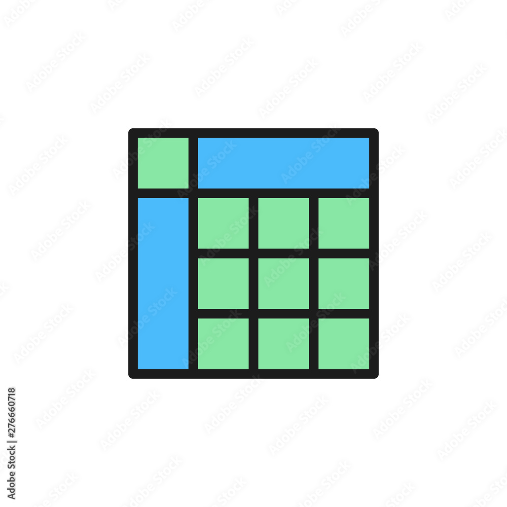 Schedule table flat color icon. Isolated on white background Schedule table flat color icon. Isolated on white background