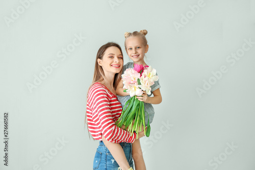 Little girl and her mother ...