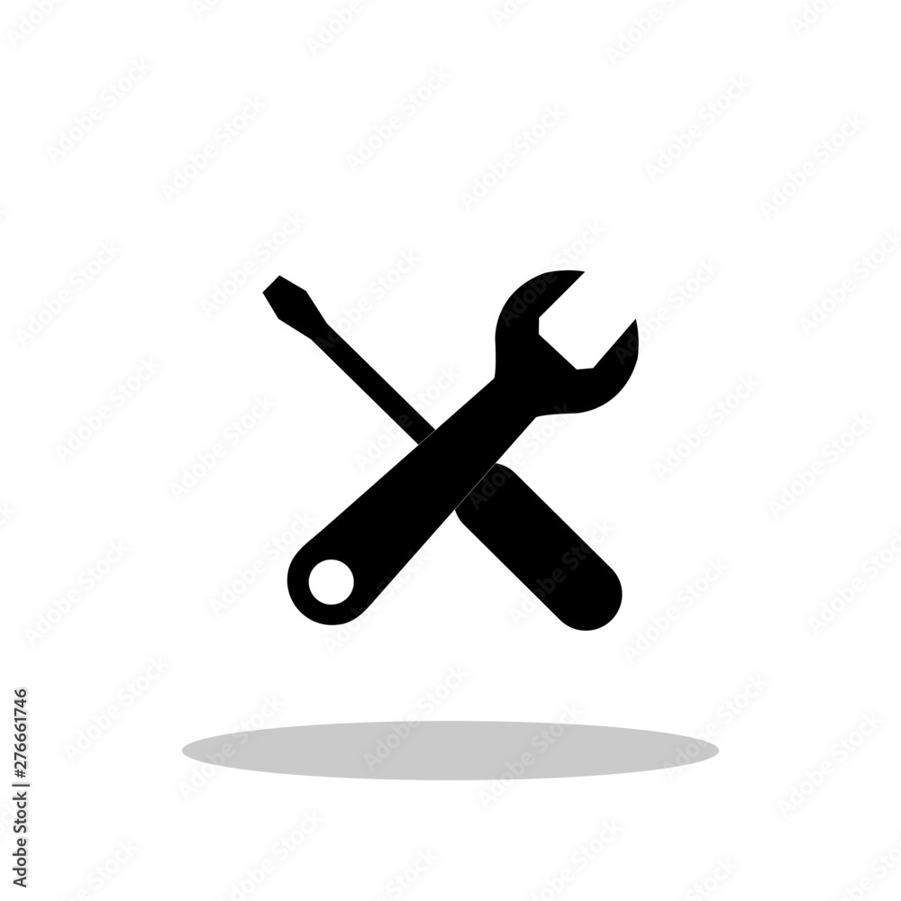 Wrench icon in trendy flat style. Service / Tool symbol for your web site design, logo, app, UI Vector EPS 10. - Vector Wrench icon in trendy flat style. Service / Tool symbol for your web site design, logo, app, UI Vector EPS 10. - Vector