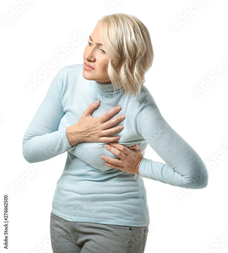 Mature woman suffering from...