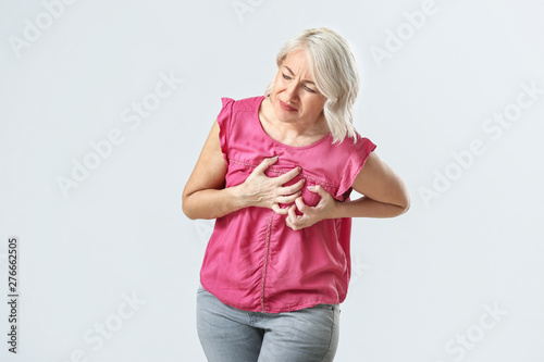 Mature woman suffering from...
