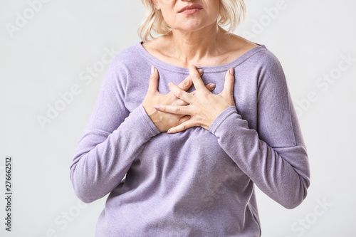 Mature woman suffering from...