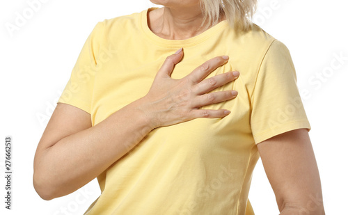 Mature woman suffering from...